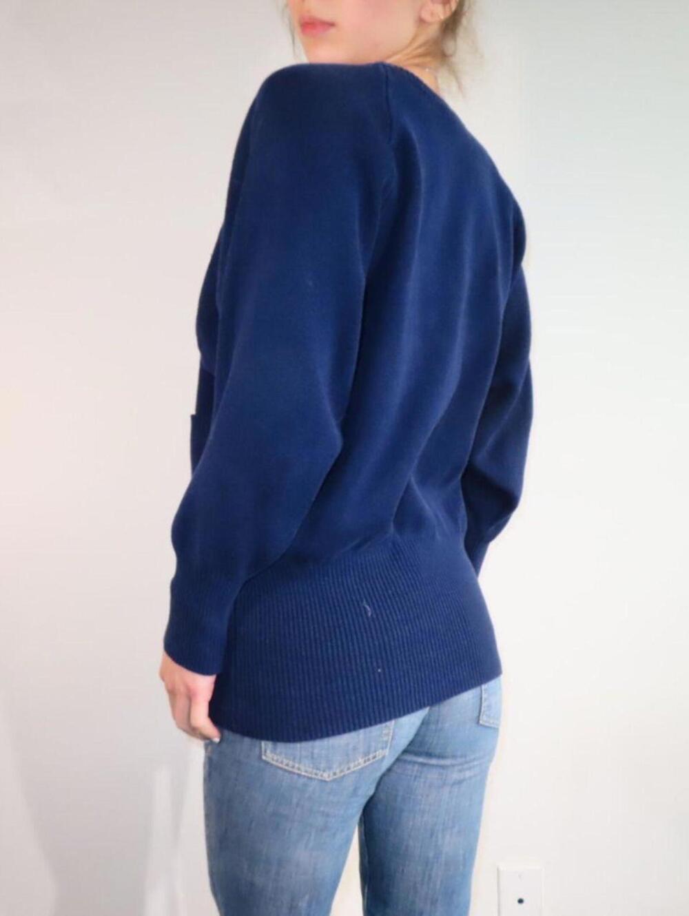 Women's Navy and Blue Jumper - Picture 5 of 5